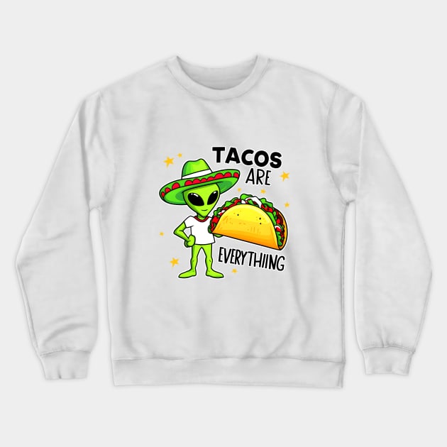 Aliens love tacos in the universe. Crewneck Sweatshirt by KENG 51